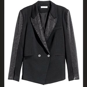 Elegant luxe rhinestone blazer